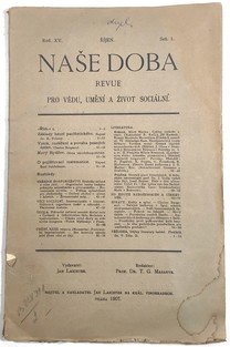 Naše doba r.XV. č.1 - Revue pro vědu, umění a život sociální