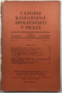 Časopis rodopisné společnosti v Praze ročník 3-4/1940