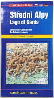 Automapa Střední Alpy - Lago di Garda 1:400000 / 1:75000