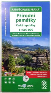 mapa - Přírodní památky České republiky 1:500 000
