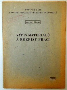 Výpis materiálů a rozpis prací