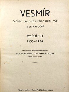 Vesmír ročník 12/1933-1934