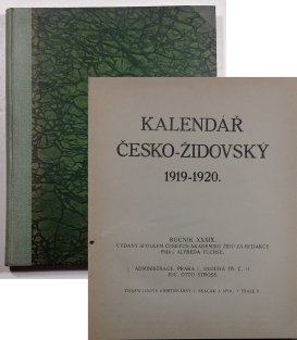 Kalendář česko-židovský 1919-1920