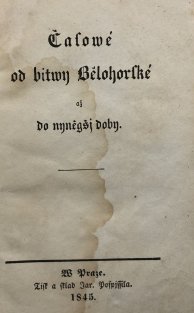 Časové od bitvy Bělohorské až do nynější doby