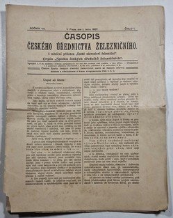 Časopis českého úřednictva železničního č. 1/1907 ročník VII.