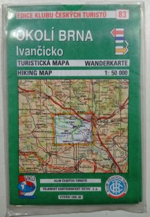 mapa - KČT 83 - Okolí Brna - Ivančicko