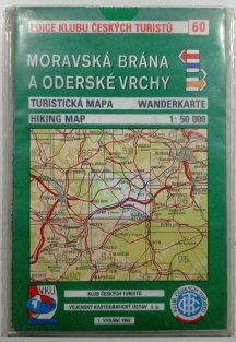 mapa - KČT 60 - Moravská Brána a Oderské Vrchy