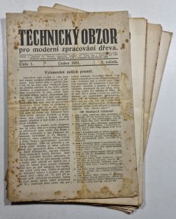 Technický obzor pro moderní zpracování dřeva č. 1 - 12 /1931 ročník 3.