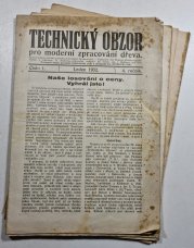 Technický obzor pro moderní zpracování dřeva č. 1 - 12 /1932 ročník 4. - 