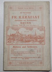 42 Verzeichnis von Fr. Karafiat Antiquariat und Buchhandlung Brünn - Aukční katalog