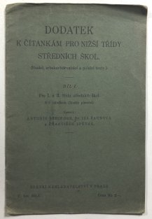 Dodatek k čítankám pro nižší třídy středních škol díl I.