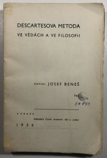 Descartova metoda ve vědách a ve filosofii