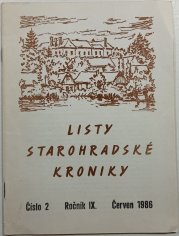 Listy starohradské kroniky - č.2/1986 - ročník IX - 