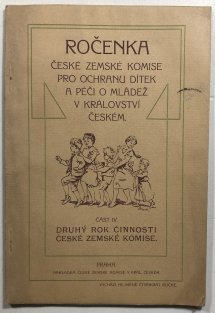 Ročenka české zemské komise pro ochranu dítek a péči o mládež v království českém část IV.