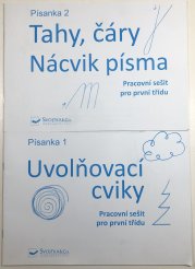 Uvolňovací cviky, tahy, čáry, nácvik písma (2 sešity) - pracovní sešit pro první třídu