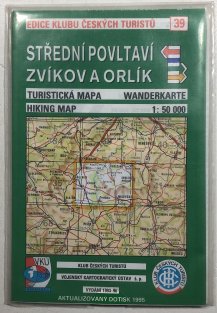 mapa - KČT 39 - Střední Povltaví/Zvíkov a Orlík 1: 50 000