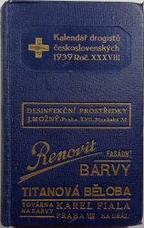 Kalendář drogistů československých /ročník 1939/ - 