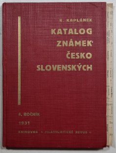 Katalog známek československých 4. ročník, 1931