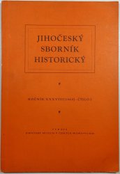 Jihočeský sborník historický 1969 / 3 - ročník XXXVIII - 