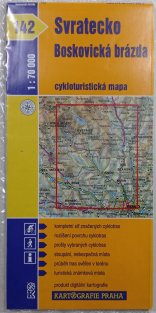 mapa - 142 - Svratecko/Boskovická brázda 1:70 000