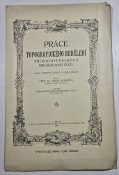 Práce topografického oddělení přírodovědeckého prozkoumání Čech - mapa vrstevní, sekce v okolí Prahy