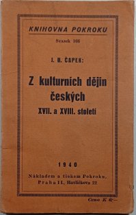 Z kulturních dějin českých XVII. a XVIII. století