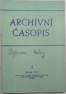 Archivní časopis 3- ročník 1975