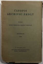 Časopis archivní školy ročník XI. 1934 - 
