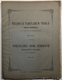 Pozůstatky desk zemských království českého r. 1541 pohořelých - díl I. sv.3