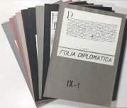 Folia diplomatica - konvolut 3. ročníků - IX/1, IX/2 , IX/3, IX/4, X/1, X/2, X/3, XI/1, XI/2, XI/3 