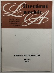 Písemná pozůstalost Kamila Neumannová 1874-1957 soupis korespondence - 