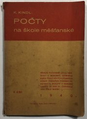 Počty na škole měšťanské - 