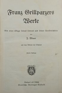 Franz Grillparzers werke