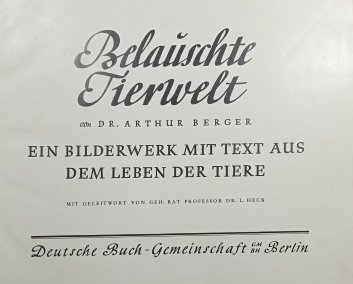 Belauschte Tierwelt