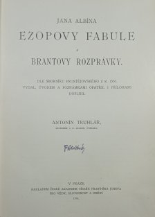 Ezopovy fabule a brantovy rozprávky
