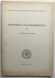 Onomastica slavogermanica II. - 