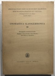 Onomastica slavogermanica III. - 