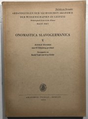 Onomastica slavogermanica V. - 
