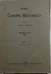 Český časopis historický - ročník XXXVI, sešit 1. - 