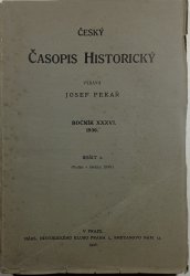 Český časopis historický - ročník XXXVI, sešit 1. - 