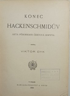 Konec Hackenschmidův