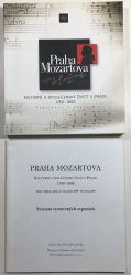 Praha Mozartova - kulturní a společenský život v Praze 1780-1800 (publikace + seznam vystavených expoátů - 