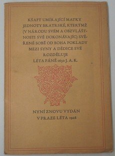 Kšaft umírající matky jednoty bratrské