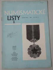 Numismatické listy 1/1978 - ročník XXXIII
