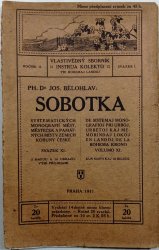 Sobotka - Vlastivědný sborník ročník II. svazek I. - 