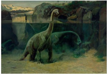 Zdeněk BURIAN - Brachiosaurus (1941)   841x594 mm