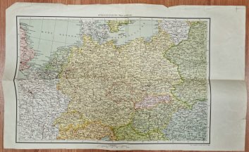 Německo - Střední Evropa. Mapa politická (mapa)