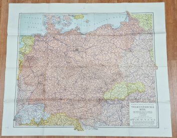 Velkoněmecká říše - Protektorát Čechy a Morava, Gen. Guvernement, Slovensko a Švýcarsko (mapa)