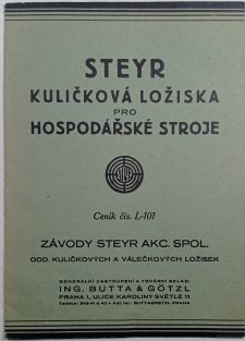STEYR kuličková ložiska pro hospodářské stroje