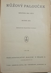 Růžový palouček ročník XIX. čísel 10, ročník XX. čísel 10